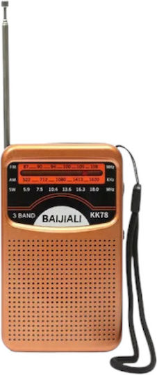 KK78 Mini Radio Rechargeable Gold