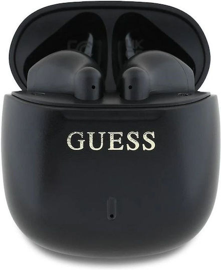 Guess Printed Classic Logo Ohrstöpsel Bluetooth-Freisprecheinrichtung Kopfhörer mit Ladeetui Schwarz