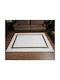 Saray Home Rabbit Luxurius Σετ Μοντέρνα Χαλιά Κρεβατοκάμαρας Λευκό-χρυσό DSN03 WHGLD 3τμχ