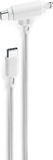 Cellular Line USB-C to Lightning Cable Λευκό 1.5m