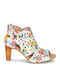 Leather Women's Ankle Boots with Ankle Strap White