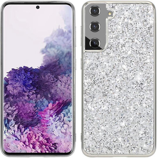 Glitter Powder Shockproof Задна корица Силикон Сребрист (Galaxy S21+ 5G)