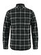Skog Long-sleeved Flannel Shirt Navy Blue