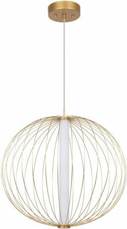 Light Prestige Κρεμαστό Φωτιστικό Χρυσό LED με Φυσικό Λευκό Φως 60x60x180εκ.