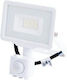 Metanor Wasserdichter LED Flutlichter 10W Warmes Weiß 2700K mit Bewegungssensor IP65