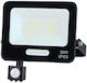 Metanor Водоустойчив LED Прожектор 30W Неутрално Бяло 4000K с Motion Sensor IP65