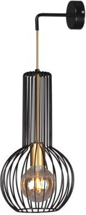 Kaja Modern Wall Lamp with E27 Socket Black