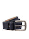 Men's Belt Leather Navy Blue