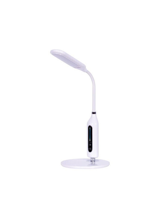 Kaja LED Desk Lamp with Flexible Arm in White