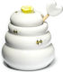 Gadget Master Oală de miere Ceramică Alb 100ml 1pcs