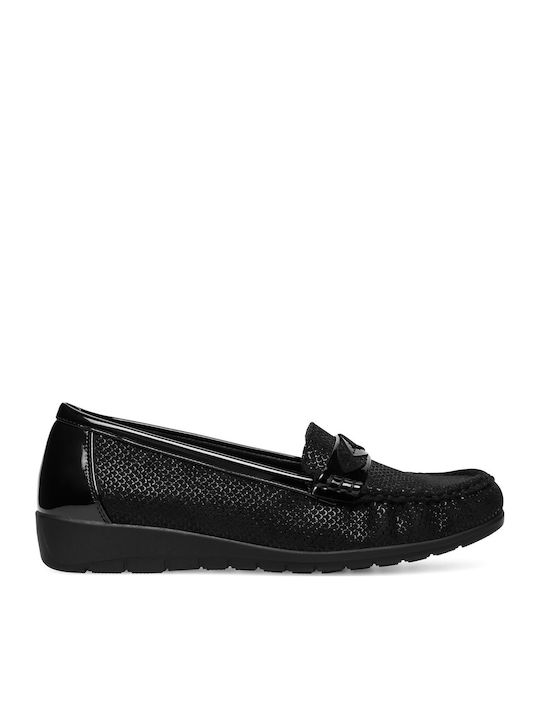 Clara Barson Damen Mokassins in Schwarz Farbe