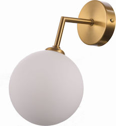 Light Prestige Φωτιστικό Τοίχου Χρυσό 18x18x12εκ.