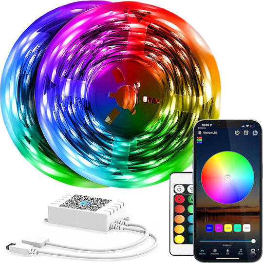 Zafit Rezistent la apă Inteligent Bandă LED Wi-Fi RGB Lumină 10m cu Telecomandă