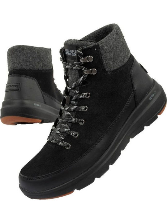 Skechers Кожени Дамски Ботуши Черни