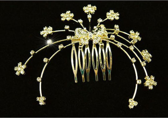 Unique Silver-Plated Bridal Hair Comb Butterfly Crystals 11.5 X 9cm Francesca