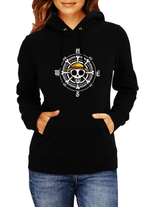 Women’s Hoodie Sweatshirt Anime Manga Tralala One Piece 10 Black