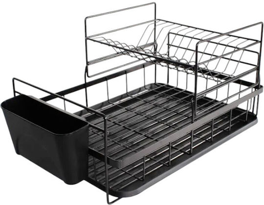 Στραγγιστήρι Νεροχύτη Μεταλλικό Μαύρο 43x32x24cm