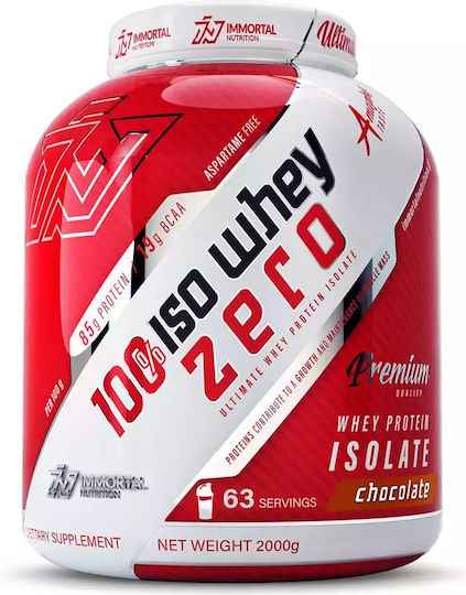 Immortal Nutrition 100% Iso Whey Zero Proteină Din Zer Fara lactoza cu Aromă Ciocolată 2kg