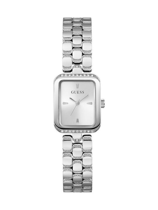 Guess Γυναικείο Ρολόι 30mm Χρονογράφος Μπαταρίας με Ασημί Μεταλλικό Μπρασελέ