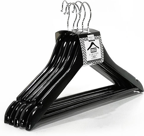 General Trade Clothes Hanger Black 44328055 5pcs