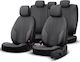 Καλύμματα Αυτοκινήτου Otom "advanced Leather" Universal Δερματίνη Λινό Ύφασμα Σετ Εμπρός Πίσω 11 Τεμαχίων Μαύρο Smoke Αdv-103