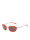 Sisley Women's Sunglasses with Red Frame and Gray Lens