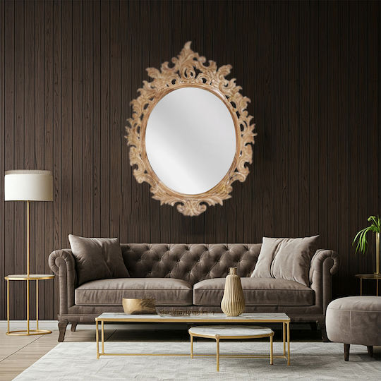 Artekko Mirroki Ξύλινος Oval Καφέ Πατίνα Σκαλιστός Καθρέπτης Τοίχου 110x85 Cm 110cm X 85cm X 5cm Artekko Mirroki Ξύλινος Oval Καφέ Πατίνα Σκαλιστός Καθρέπτης Τοίχου 110x85 Cm 110cm X 85cm X 5cm