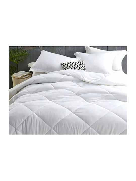 Bettdecke Großes Doppelbett mit Microfiber-Füllung 220x240cm White 350 GSMGsm