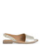 Flache Sandalen für Damen in Gold Farbe