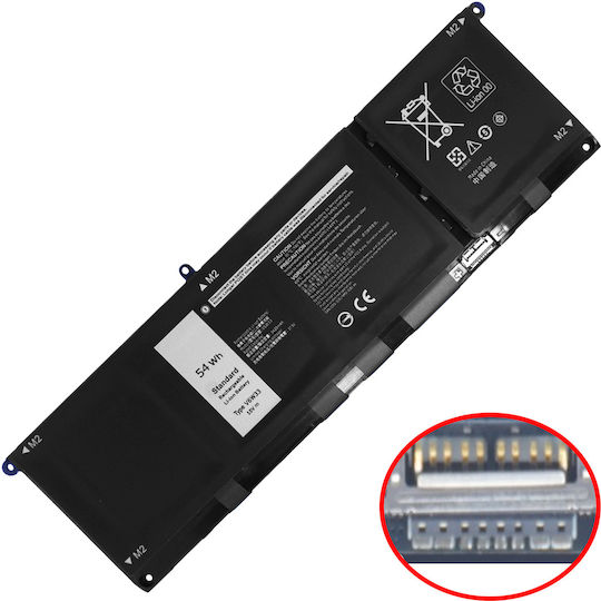 Батерия за лаптоп Dell Inspiron 13 5310 5320 Chromebook 5430 Vostro 13 5310 5620 5625 5515 5415 3510 3420 V6w33 0v6w33 Xdy9k Xphx8 Wv3k8 15v 54wh 3600mah 4 клетки Код 1-bat0791