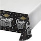 "congrats Grad" Party-Tischdecke Papier Schwarz 369863