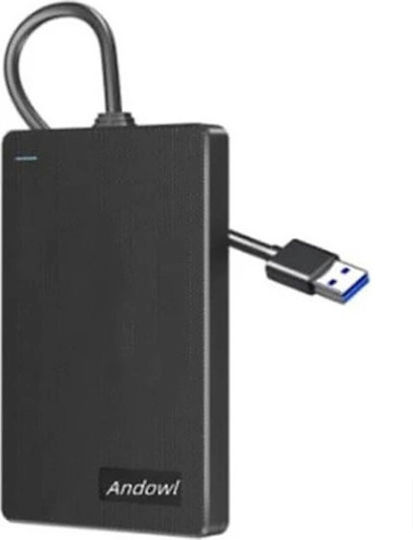 Andowl Qyp01 Θήκη για Σκληρό Δίσκο 2.5" SATA III με σύνδεση USB 2.0