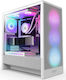 NZXT H5 Flow RGB Gaming Midi Tower Κουτί Υπολογιστή Λευκό
