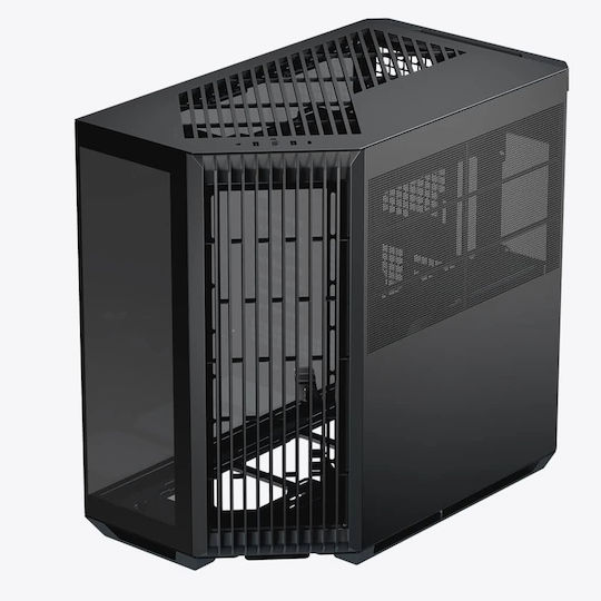 APNX V1 Gaming Midi Tower Κουτί Υπολογιστή με Πλαϊνό Παράθυρο Μαύρο