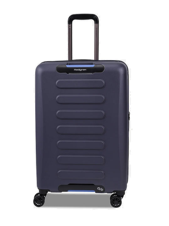 Hedgren Medium Hard Travel Suitcase Peacot Blue with 4 Wheels Height 65cm