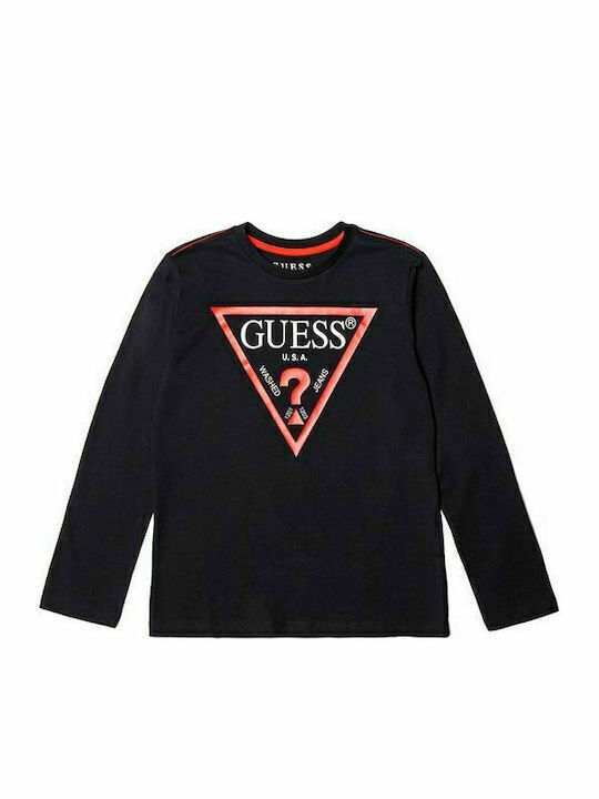 Guess Παιδική Μπλούζα Μακρυμάνικη Black MILLO