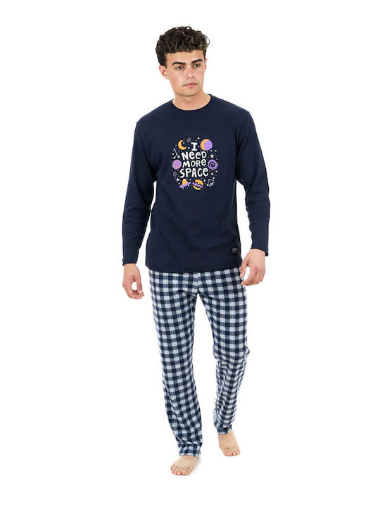 Billy Men's Winter Pajamas Set Blue