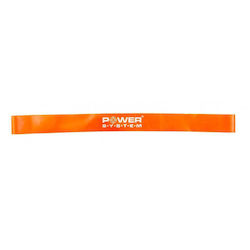 Power System Band Mini Λάστιχο Γυμναστικής Loop Μαλακό Πορτοκαλί 0.6m