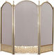 Metal Fireplace Screen S0340pb 3 Panels 32x32x50cm Gold