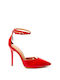 Pumps mit Riemchen & hoher Absatz Rot