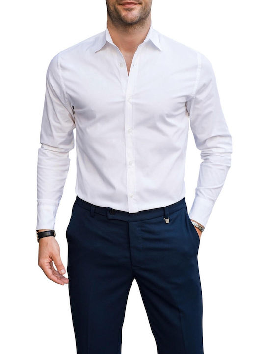 Langärmlig Hemd White