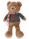 Zaros Christmas Figure Bear Brown Teddy Bear Scarf + Sweater