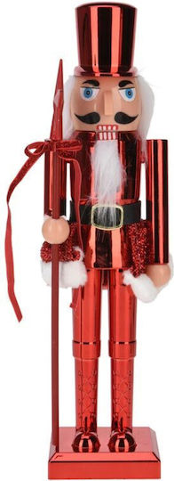 Nutcracker de Crăciun Roșu din Plastic cu Red Hat Înălțime 38cm.