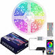 Zafit Inteligent Bandă LED RGB Lumină 10m Tip SMD5050 cu Telecomandă
