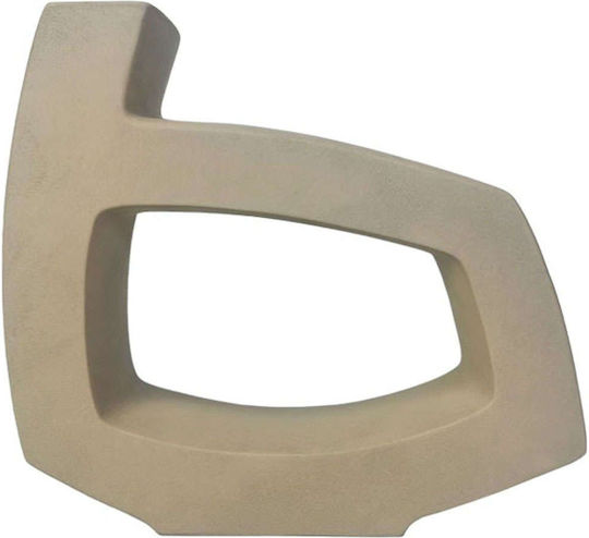 Ceramic Minimal Beige Sand Vase 38.5x9x34.5cm 4/box