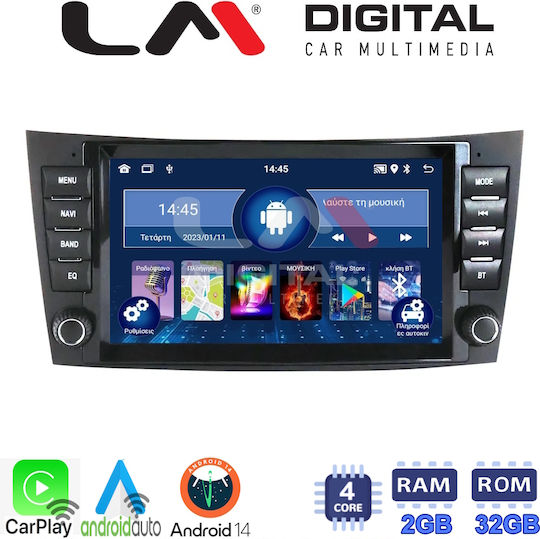 LM Digital Auto-Audiosystem für Mercedes-Benz E Klasse / CLS Klasse 2003 > 2010 (Bluetooth/USB/WiFi/GPS/Apple-Carplay/Android-Auto)