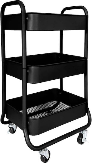 Metallisches Lebensmittelregal Mit 3 Ebenen Schwarz 2000000051215 Metallisches Lebensmittelregal Mit 3 Ebenen Schwarz 2000000051215