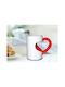 Total Gift Heart Κούπα Κεραμική Πολύχρωμη