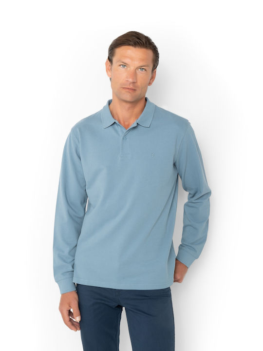 The Bostonians Polo Μπλούζα Μακρυμάνικη Σιέλ