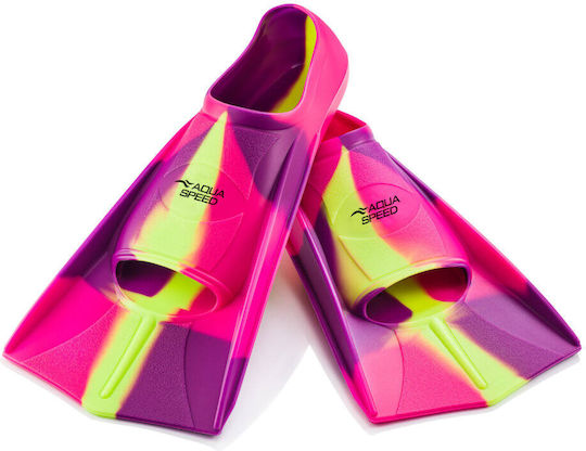 Aquaspeed Flossen Für Schwimmen Training Kurz Multicolor Pink